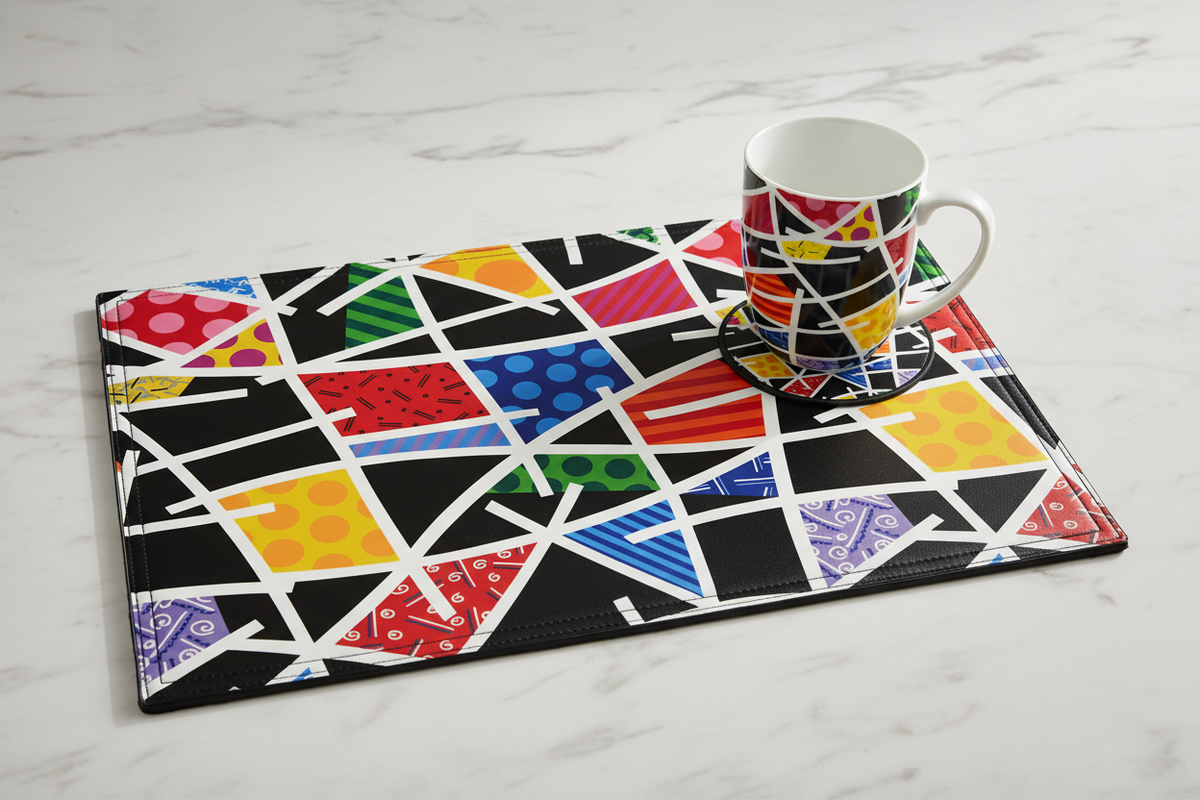 midnight landscape britto placemats  artistic colorful design collectible