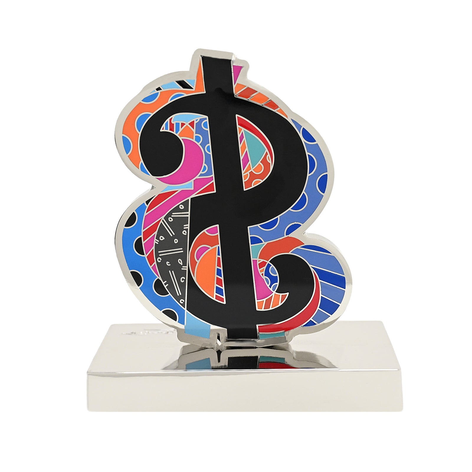 Dollar Sign Britto Metal Figurine