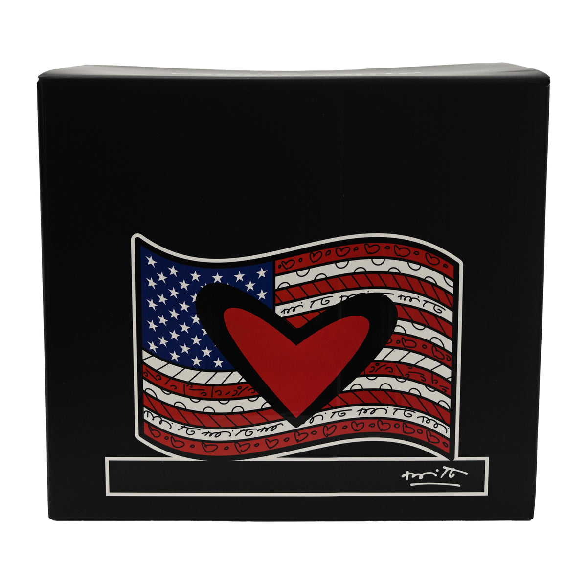 AMERICAN FLAG - White Base - Limited Edition Sculpture – Shop Britto