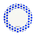 DINNER PLATE - LOVE by BRITTO® (SILVER/BLUE DOTS)