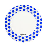 DINNER PLATE - LOVE by BRITTO® (SILVER/BLUE DOTS)