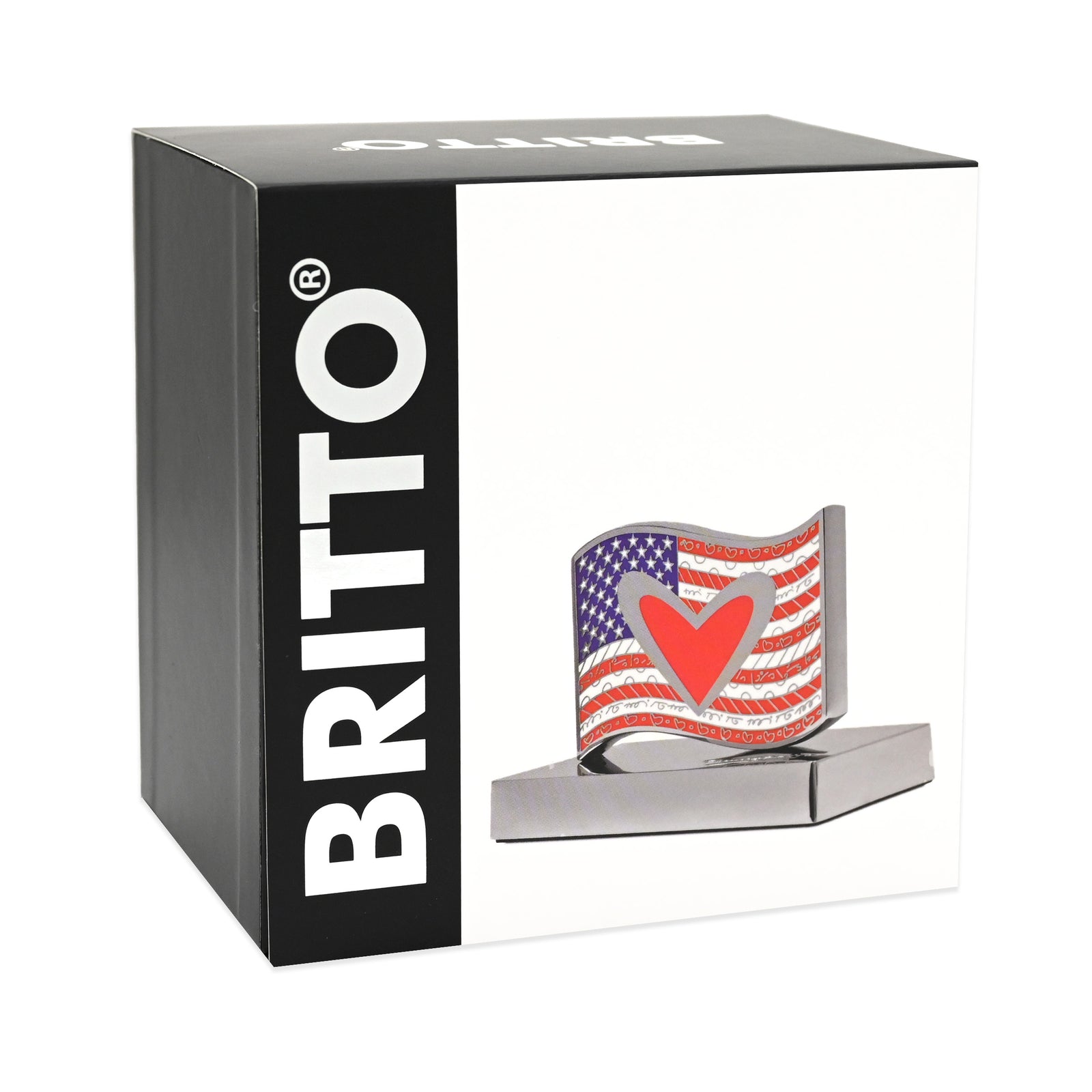 American Flag Britto Metal Figurine