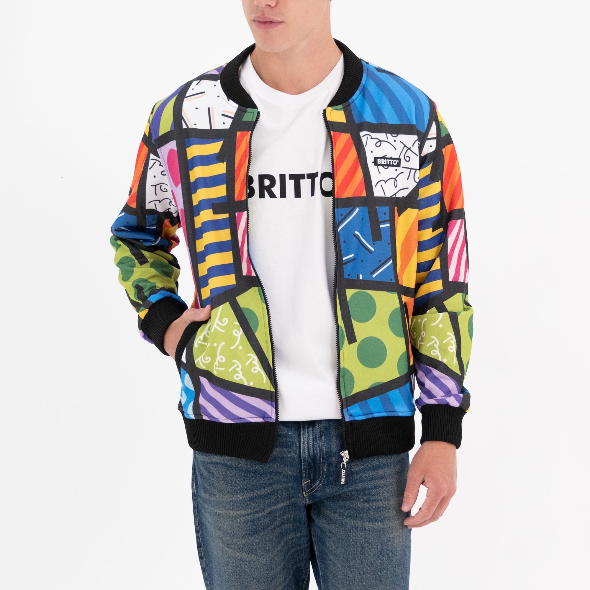 Colorful Landscape Britto Bomber Jacket - Shop Britto