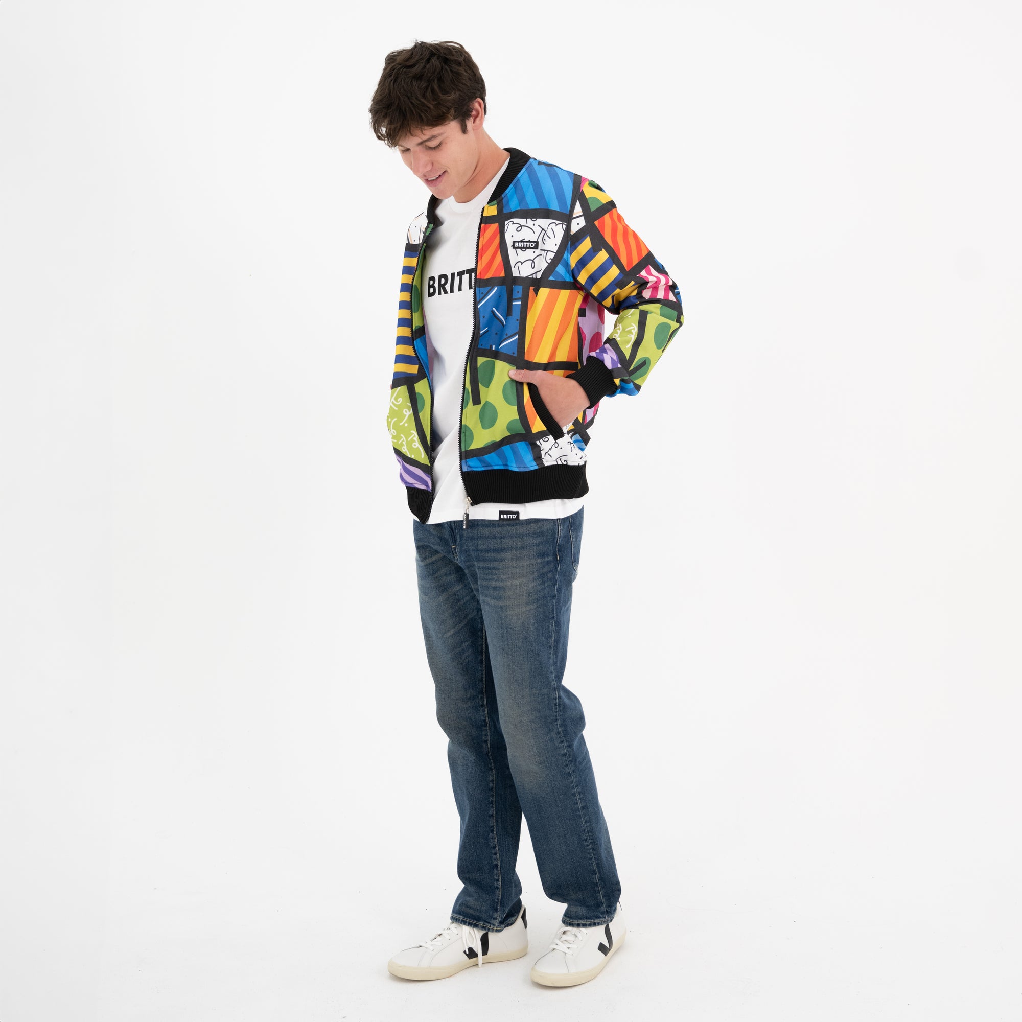 Colorful Landscape Britto Bomber Jacket - Shop Britto