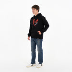 BRITTO® Hoodie - Red Heart Brushstroke Black - (Men)