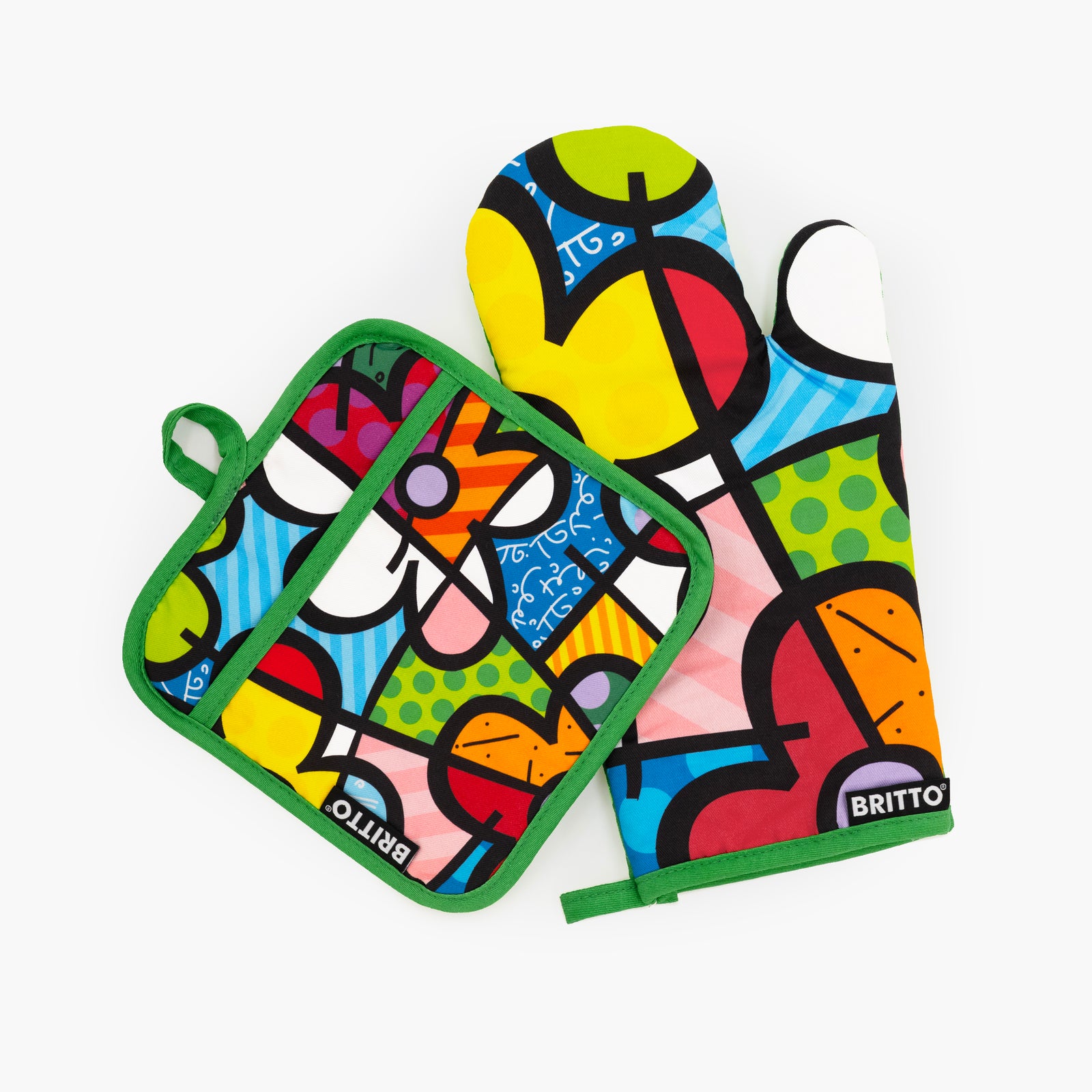 Romero Britto botanical britto oven mitt pot  colorful pop art design