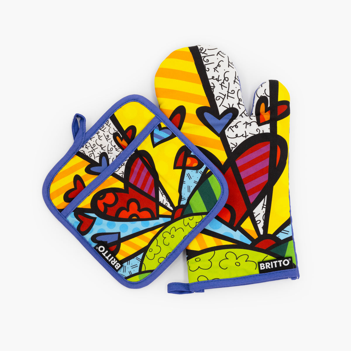Romero Britto new day britto oven mitt  colorful pop art design
