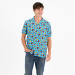 BRITTO® MEN'S SHORT SLEEVE BUTTON DOWN SHIRT -  FRUITS