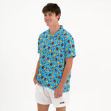 BRITTO® MEN'S SHORT SLEEVE BUTTON DOWN SHIRT -  FRUITS