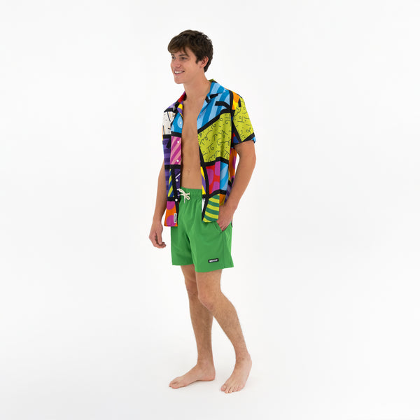 Lime Green Britto Shorts for Men, S