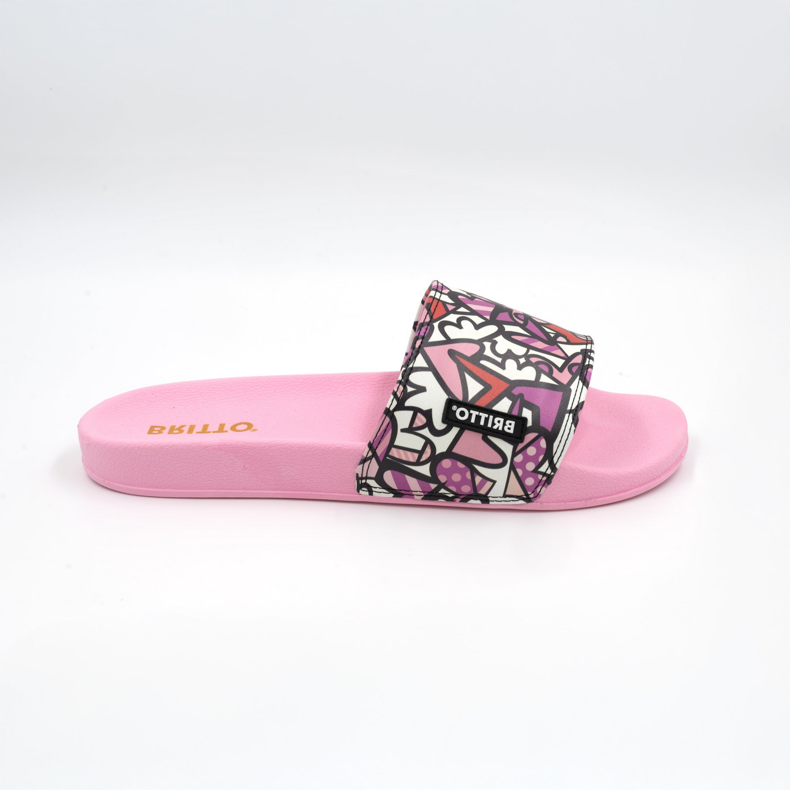 pink alive britto slides  artistic colorful design collectible