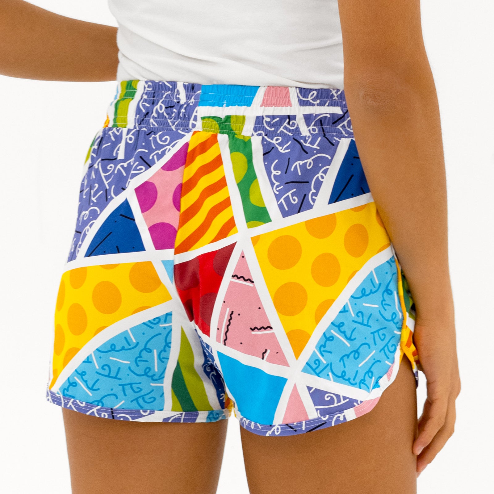 BRITTO® SHORTS - BABY BLUE COLORFUL LANDSCAPE - Women