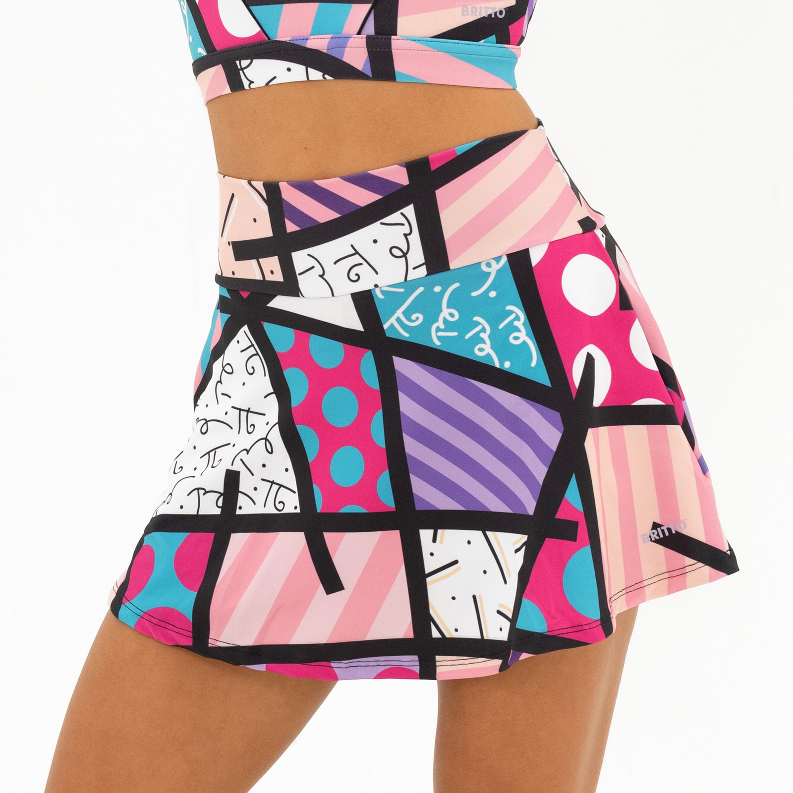 Pink Landscape Britto Tennis Skirt