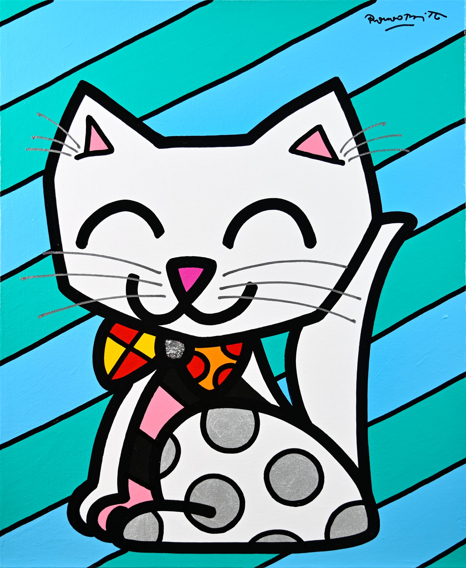 The White Cat - Original Painting
