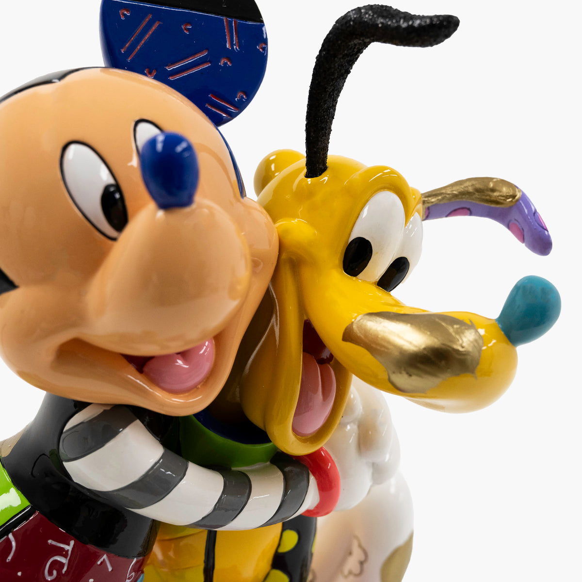 Mickey and Pluto - Disney By Britto - Touch of Gold Original Sculpture