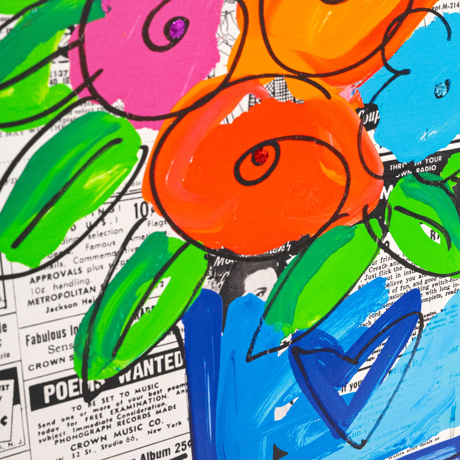 Romero Britto britto flowers limited edition print  colorful pop art design