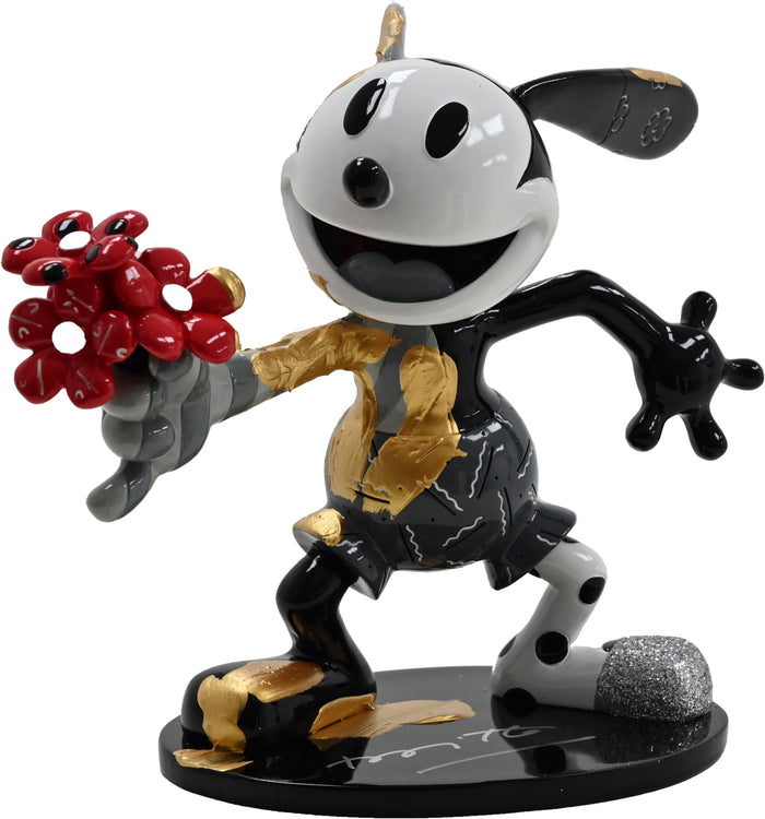OSWALD WITH FLOWERS - Disney by Britto Figurine - TOUCH OF GOLD - HAND SIGNED
