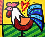 ROOSTER - Mixed Media Original