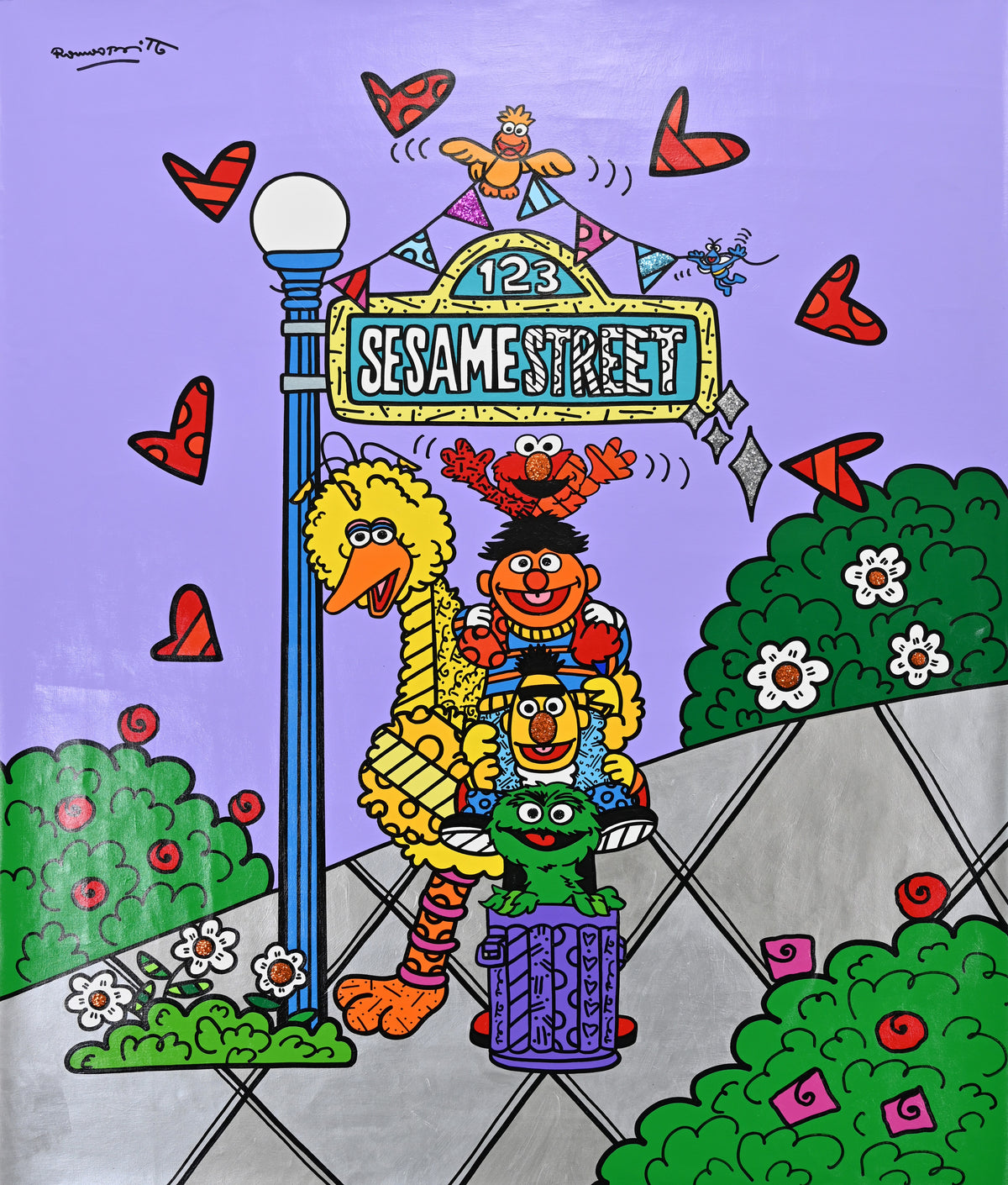 Sesame Street - Sesame Street by Britto - Original Painting