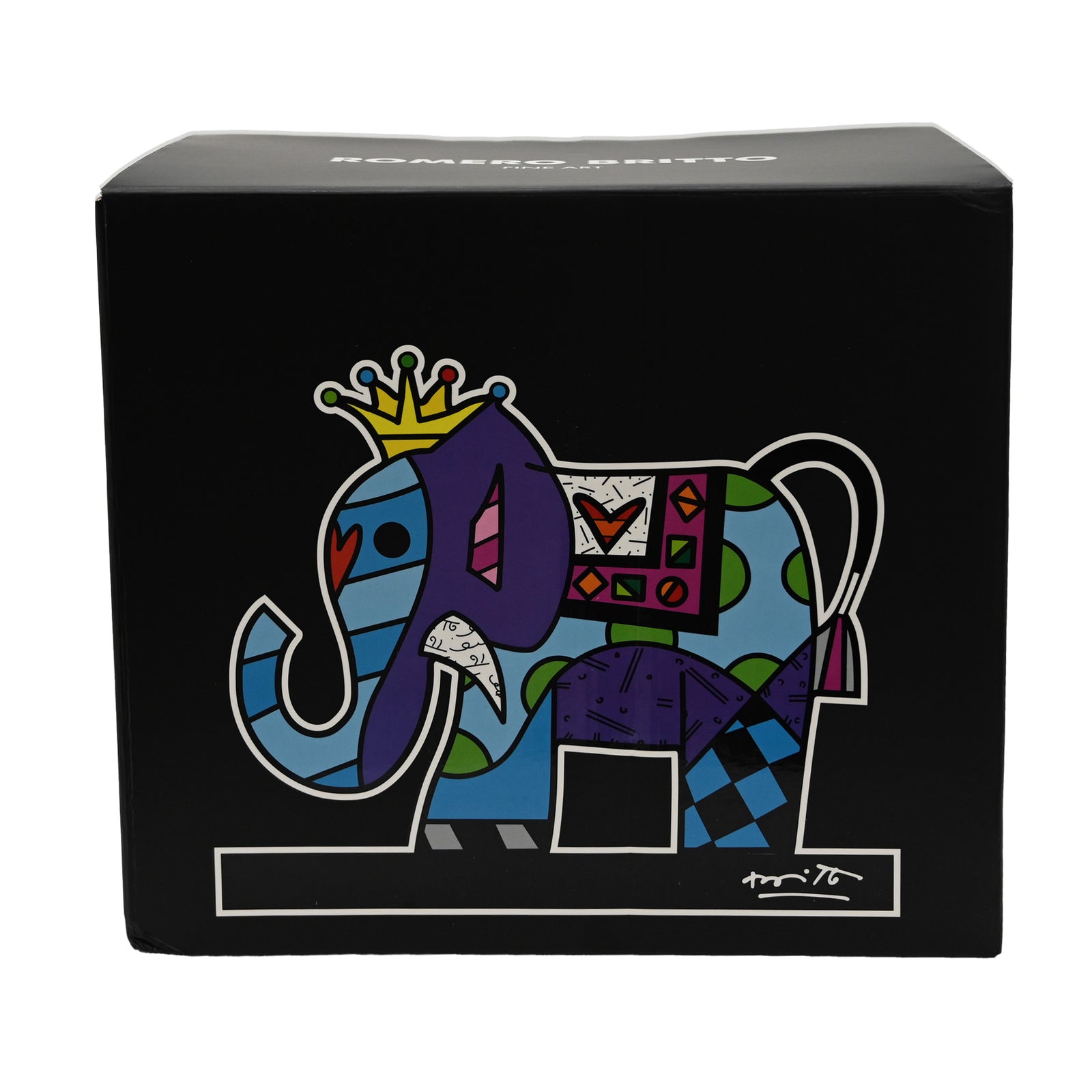 elephant black base limited edition  colorful decorative collectible gift idea