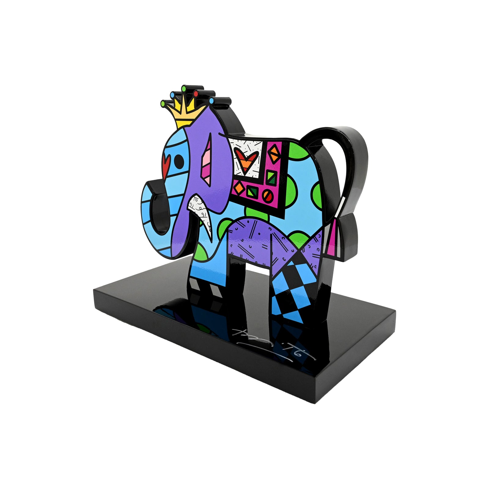 Elephant (Black Base) - Limited Edition Sculpture