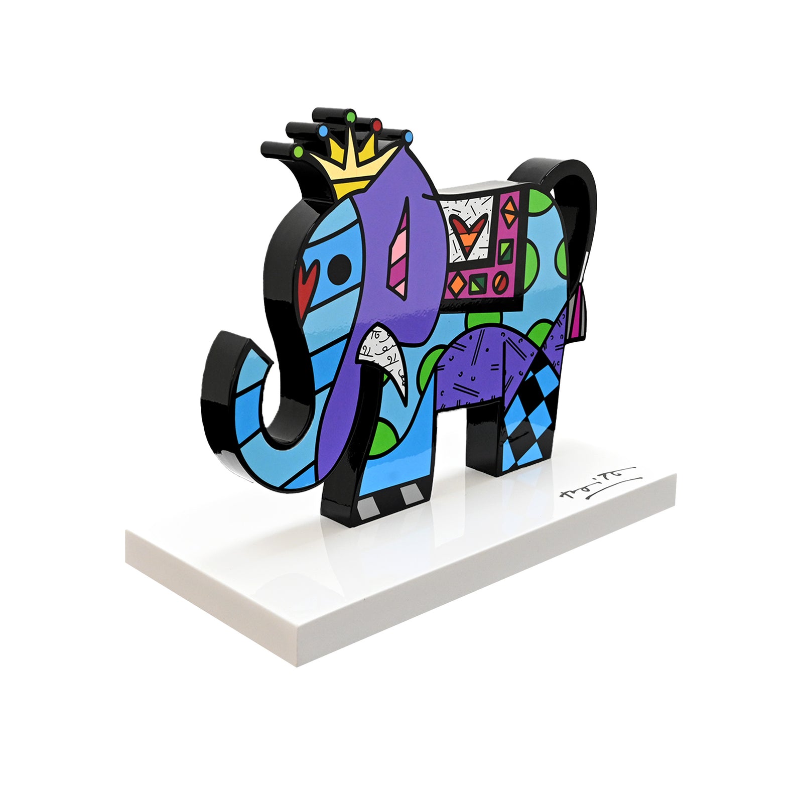 modern pop art elephant white base limited edition  vibrant home decor