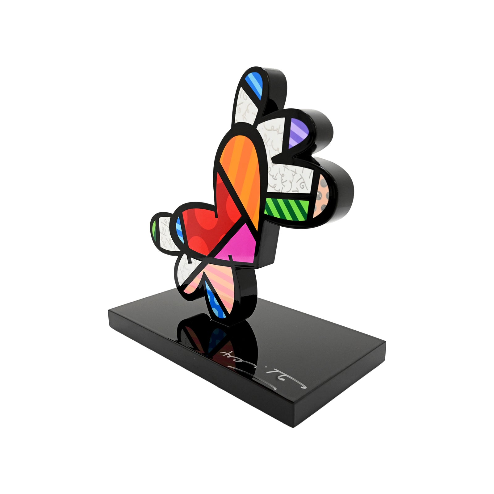 Flying Heart (Black Base) - Limited Edition Sculpture