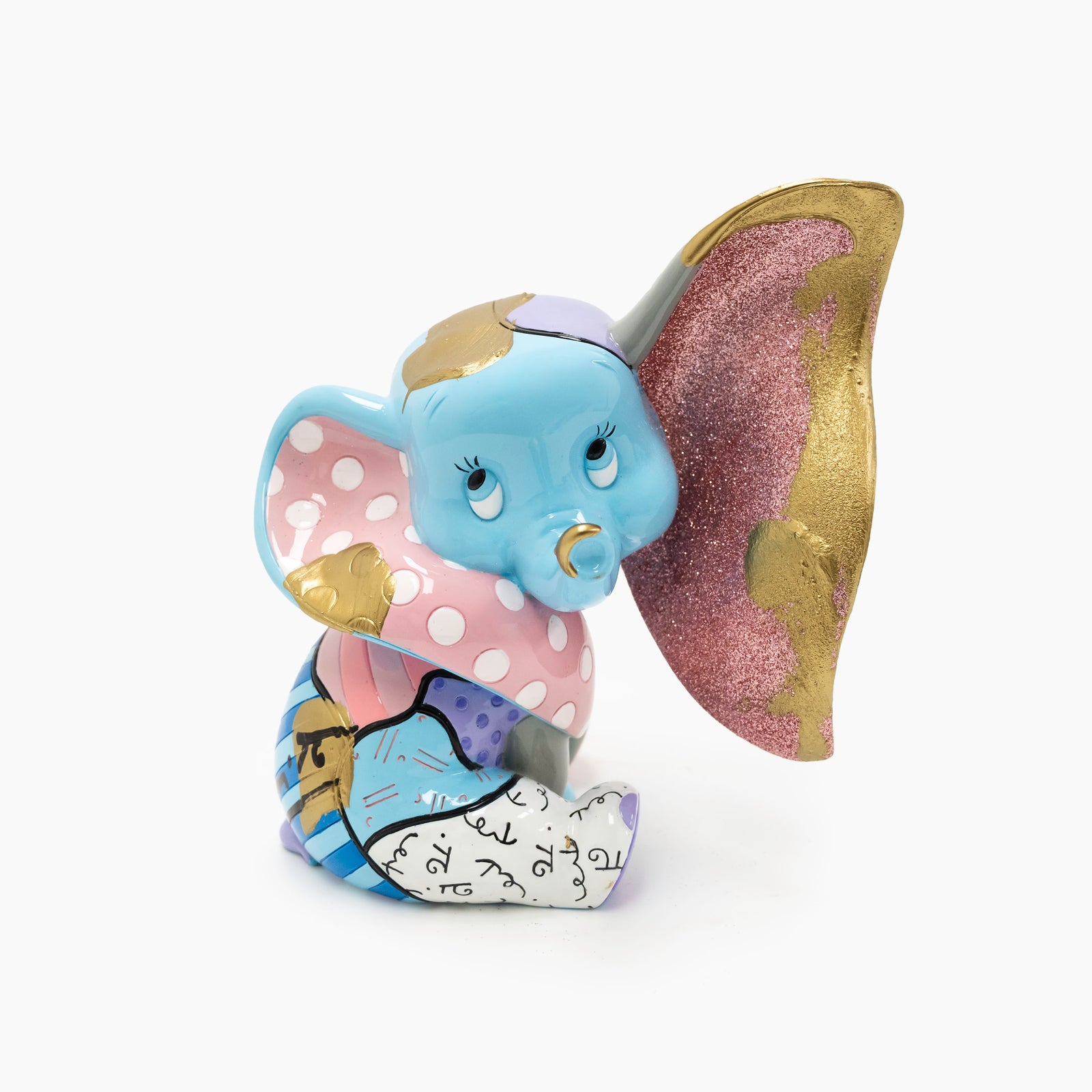 Dumbo - Disney by Britto Figurine - Original Touch Of Gold Sculpture