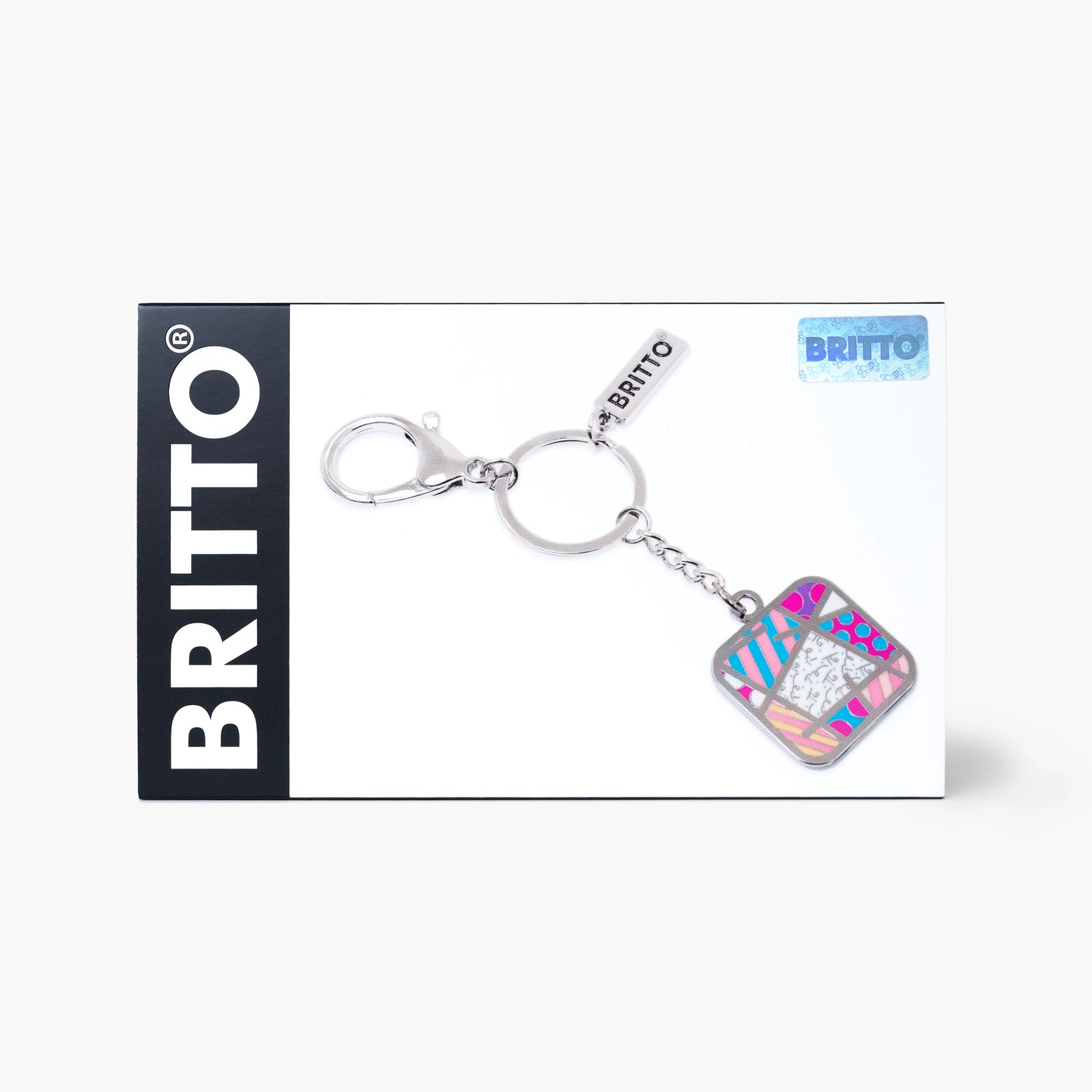 Pink Landscape Britto Keychain