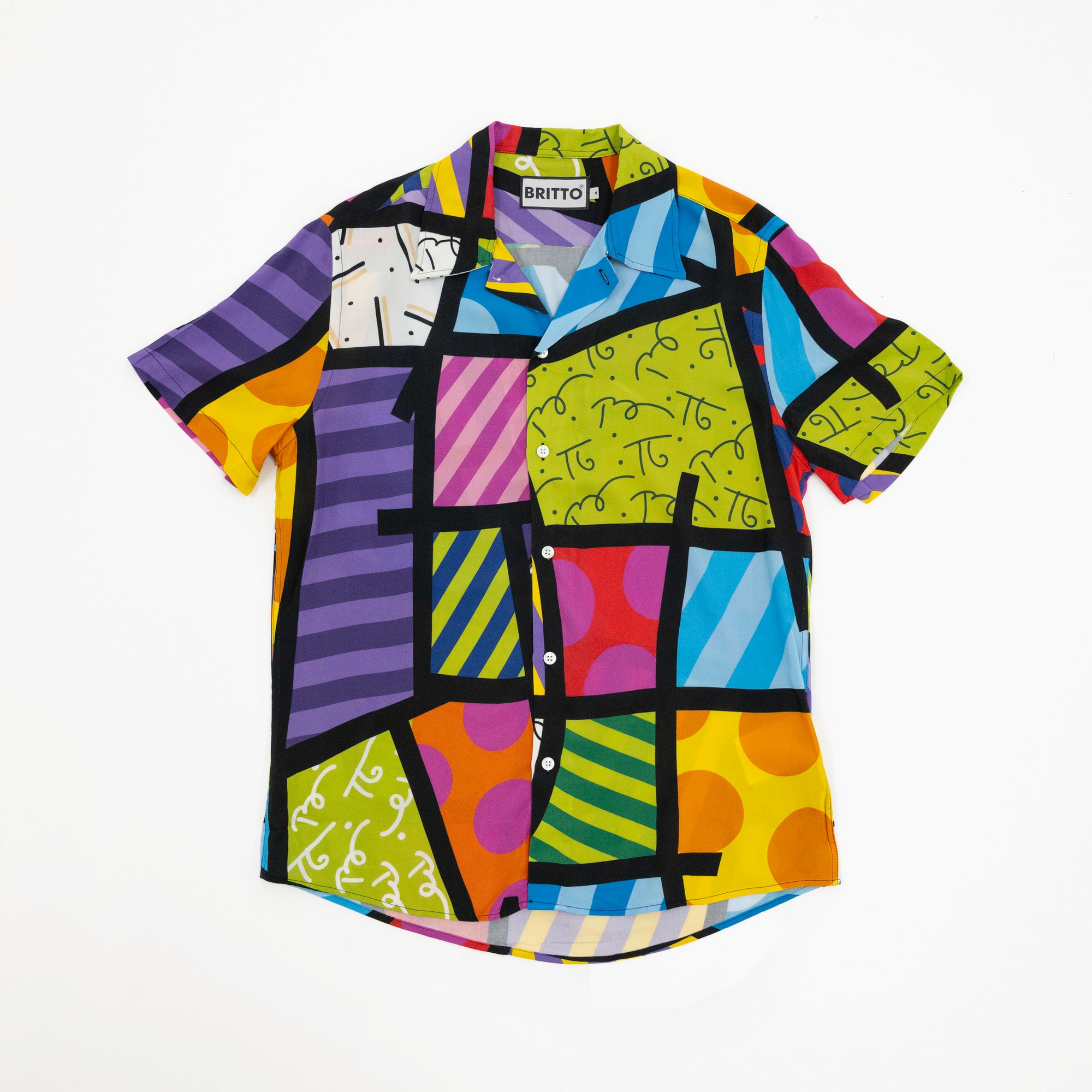 Lime Green Landscape Men's Short Sleeve Button Down Shirt - Shop