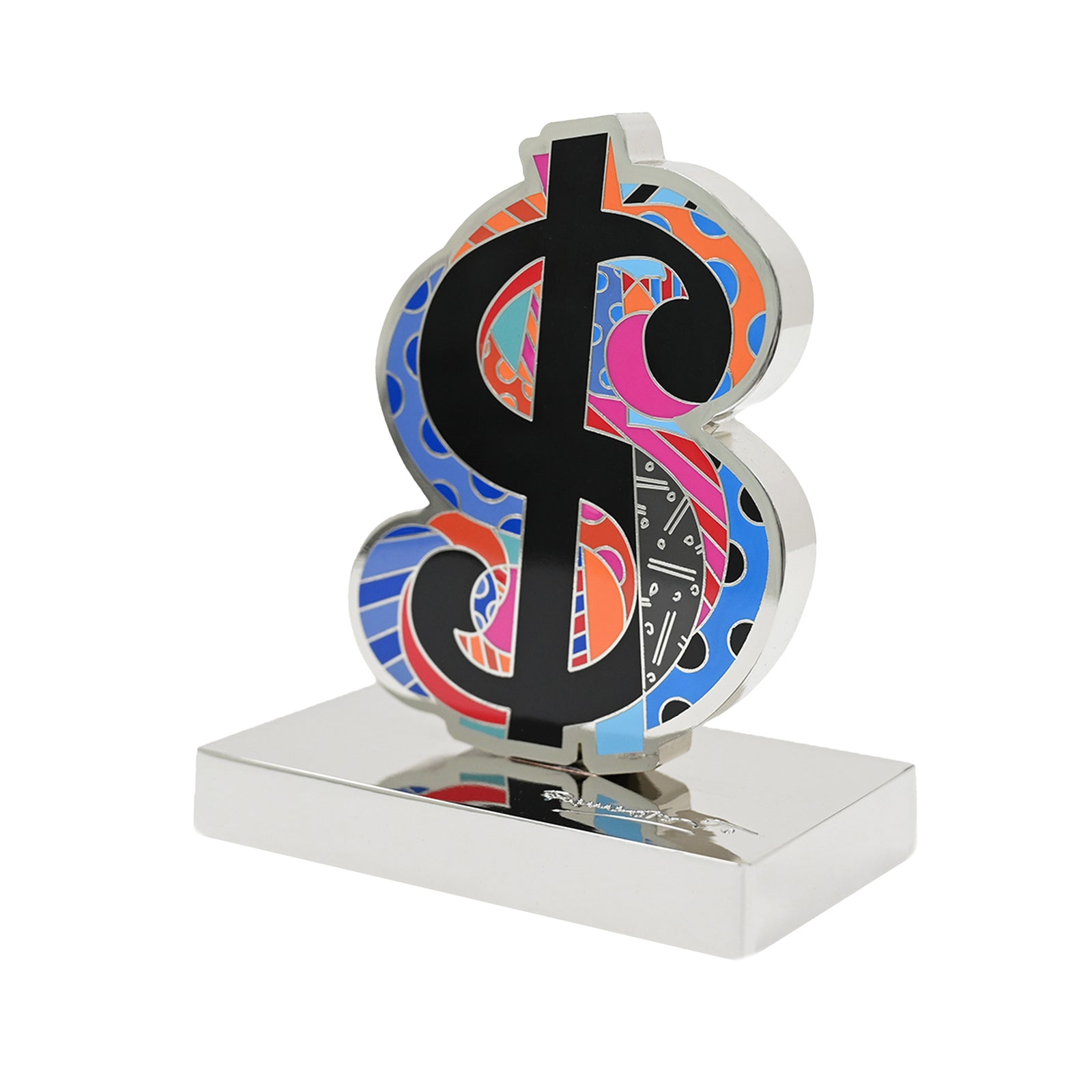 Dollar Sign Britto Metal Figurine