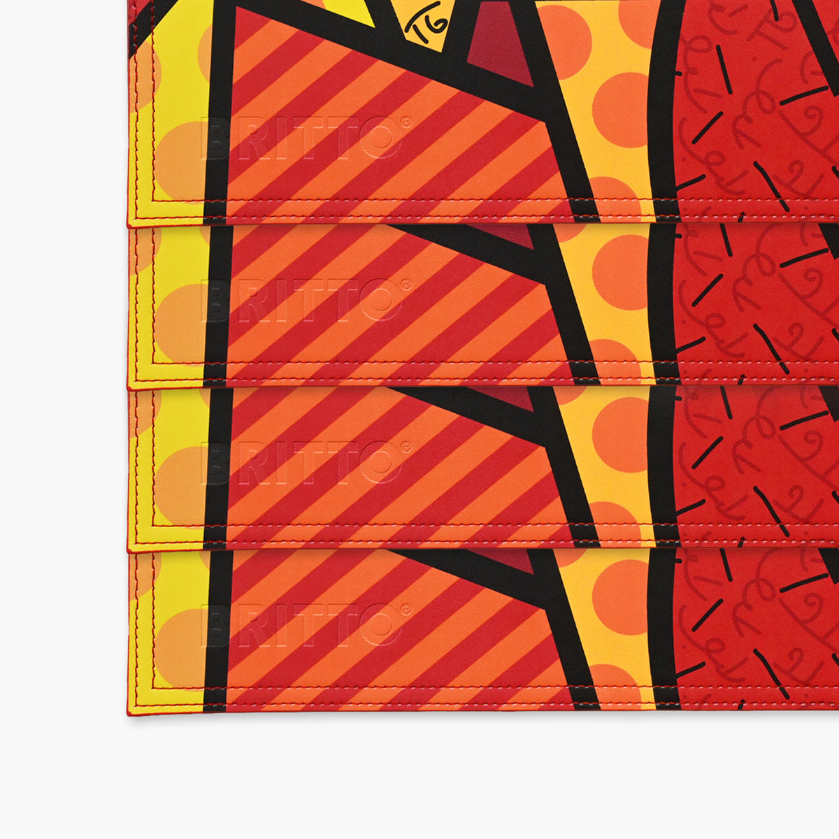 red landscape britto rectangular placemats  colorful decorative collectible gift idea