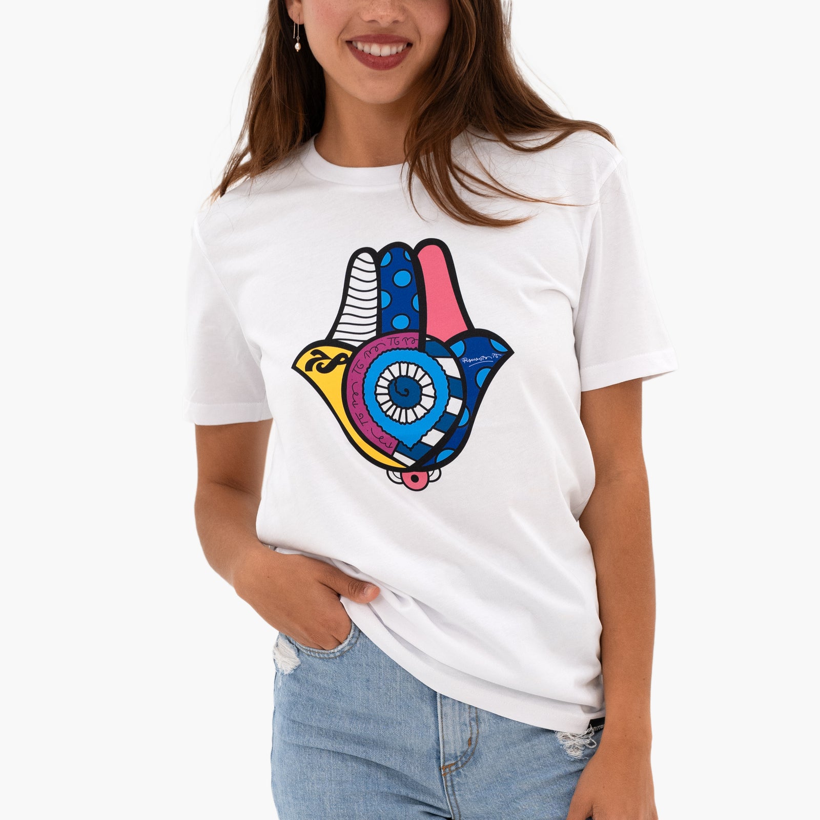 Limited Edition - Premium 100% Organic Cotton Hamsa T-Shirt - (Women)