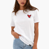 BRITTO® T Shirt - Red Heart White - (Women)