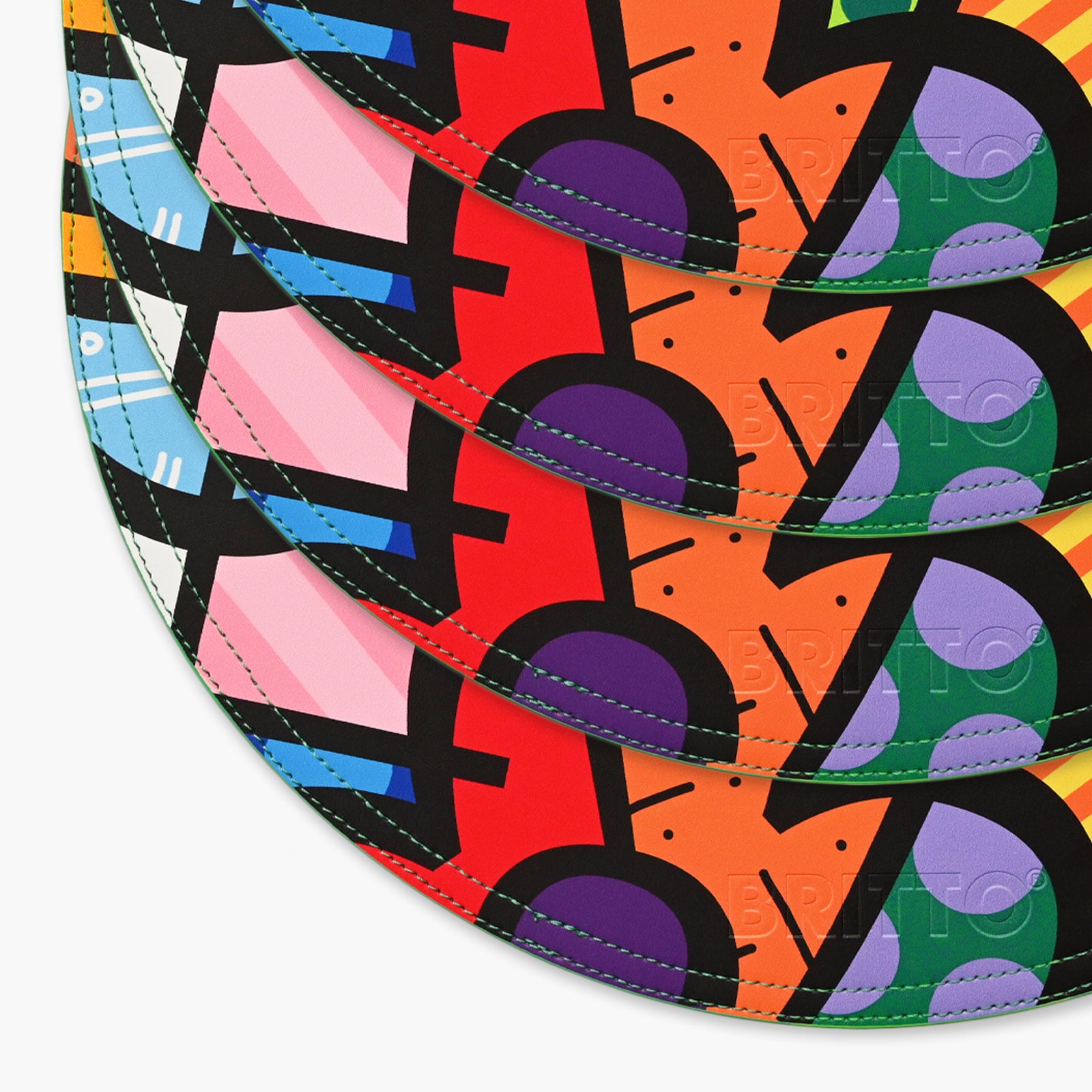 Romero Britto botanical garden britto placemats  colorful pop art design