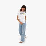 BRITTO® T Shirt - White with Primary Colors - (Women)
