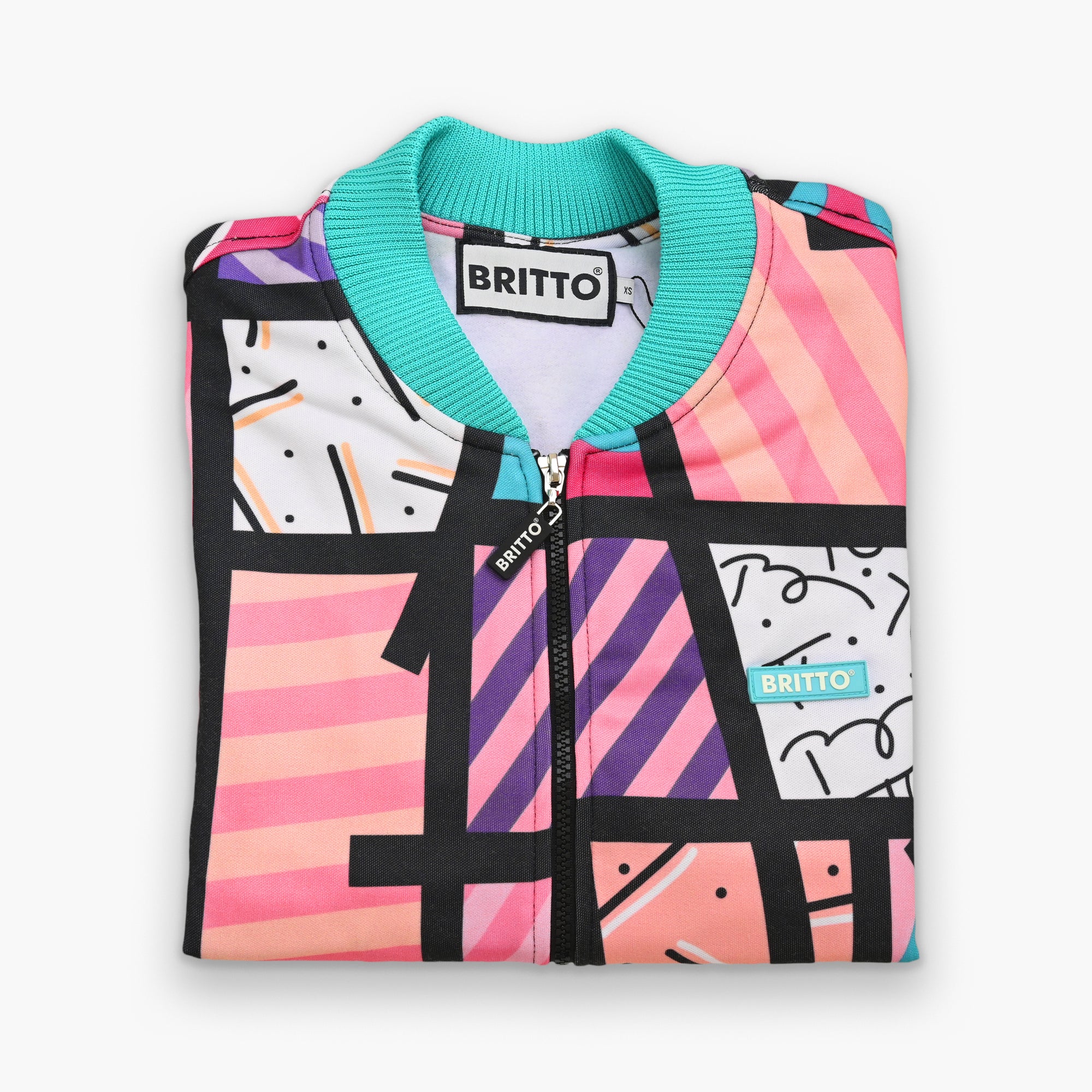 Pink Landscape Britto Bomber Jacket - Shop Britto