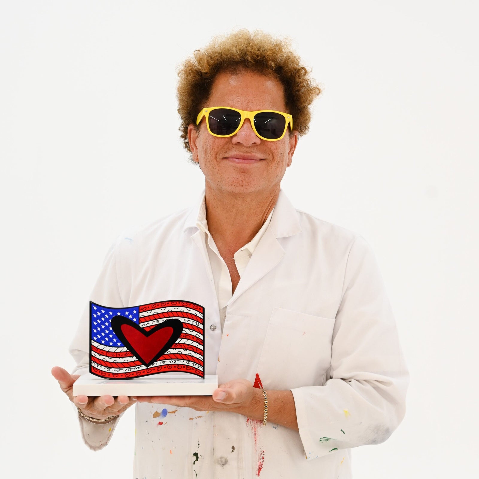 American Flag (White Base) - Limited Edition Sculpture