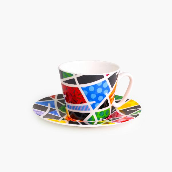 Romero Britto night landscape britto espresso coffee  colorful pop art design