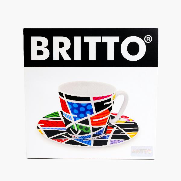 Romero Britto night landscape britto espresso coffee  colorful pop art design