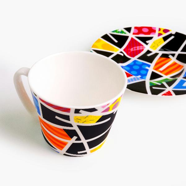 modern pop art night landscape britto espresso coffee  vibrant home decor