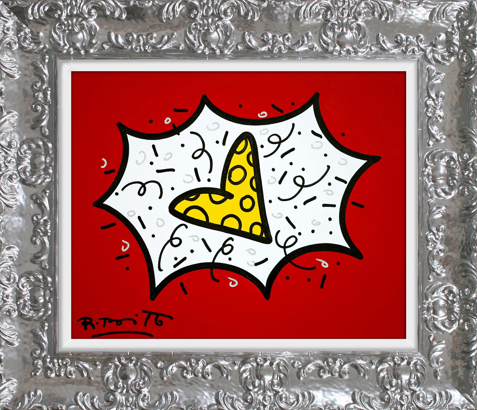 RED & YELLOW (HEART) - Original Painting