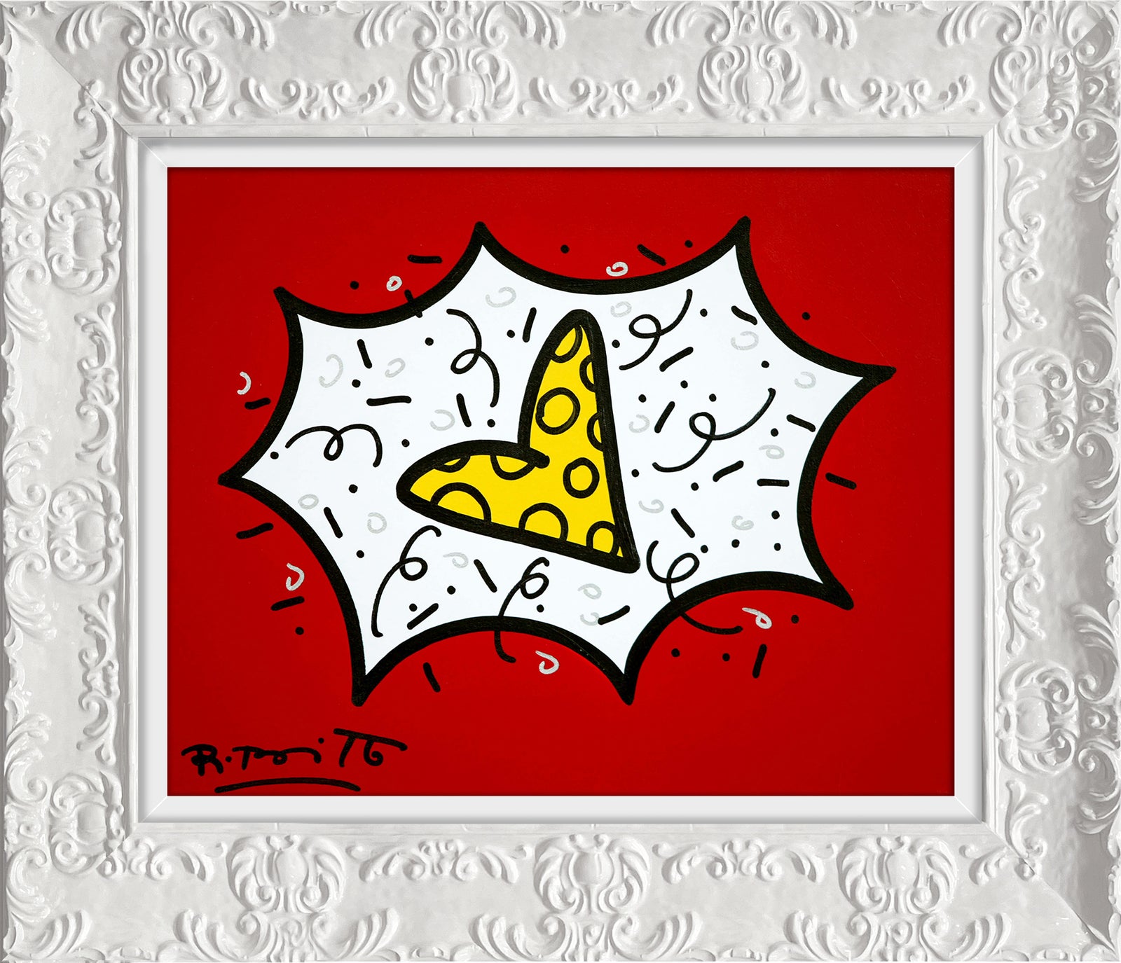 RED & YELLOW (HEART) - Original Painting