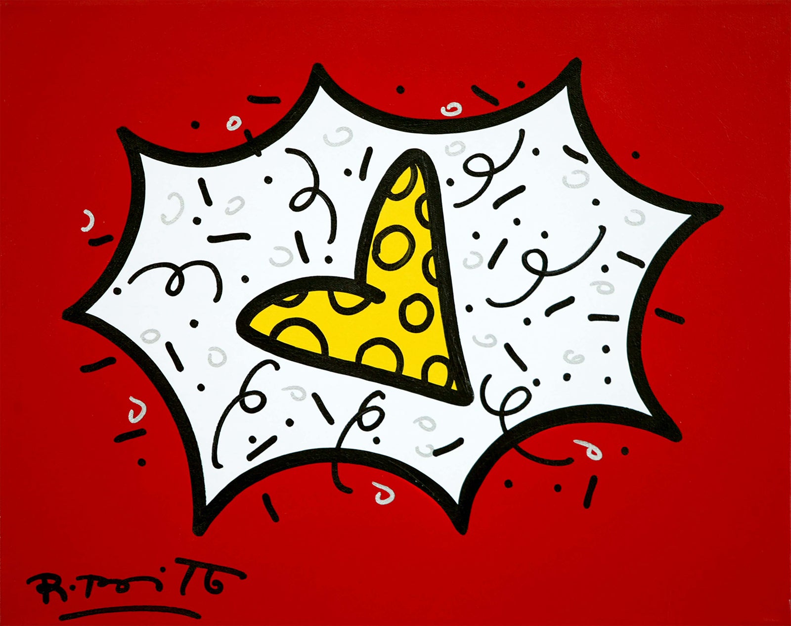 RED & YELLOW (HEART) - Original Painting