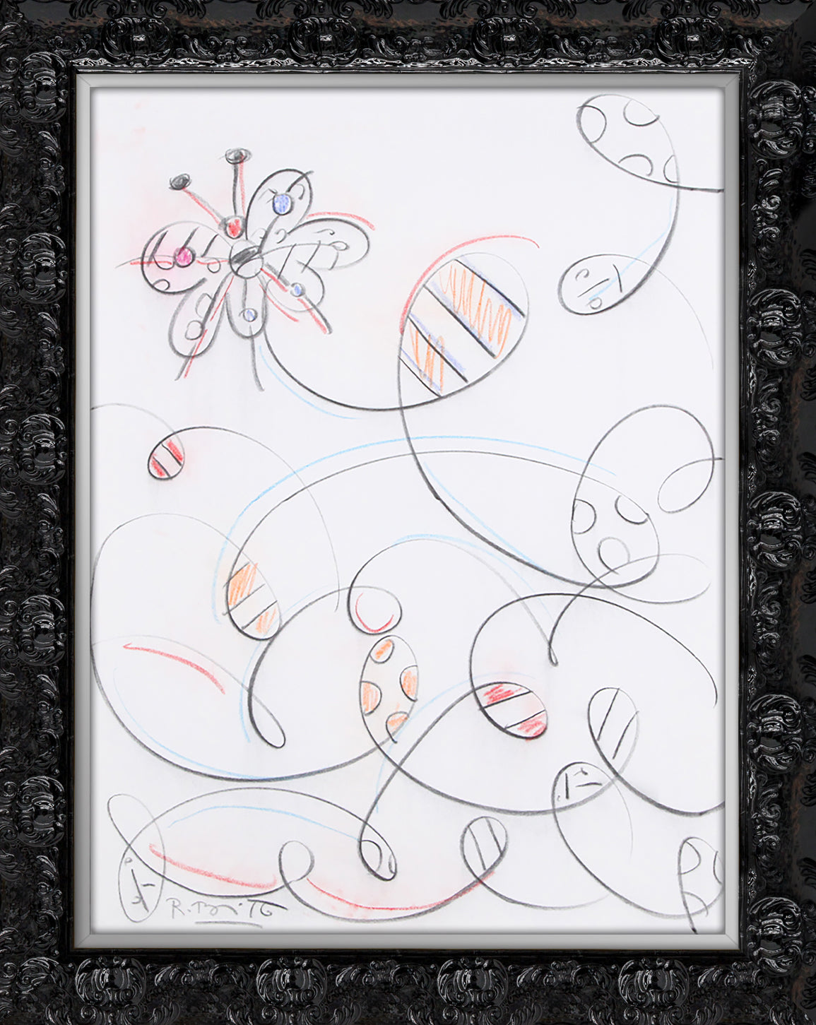 fly away butterfly flight original  artistic colorful design collectible