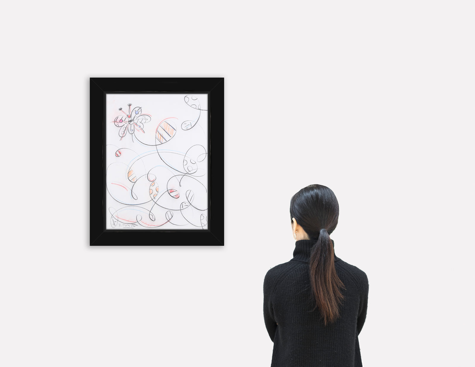 modern pop art fly away butterfly flight original  vibrant home decor