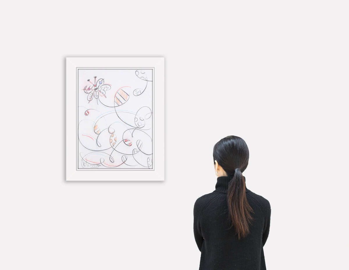fly away butterfly flight original  artistic colorful design collectible