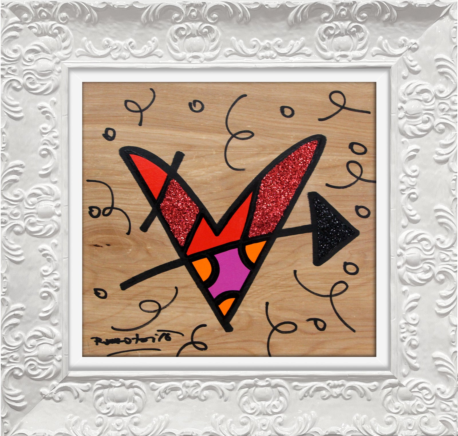 lovestruck original drawing  artistic colorful design collectible