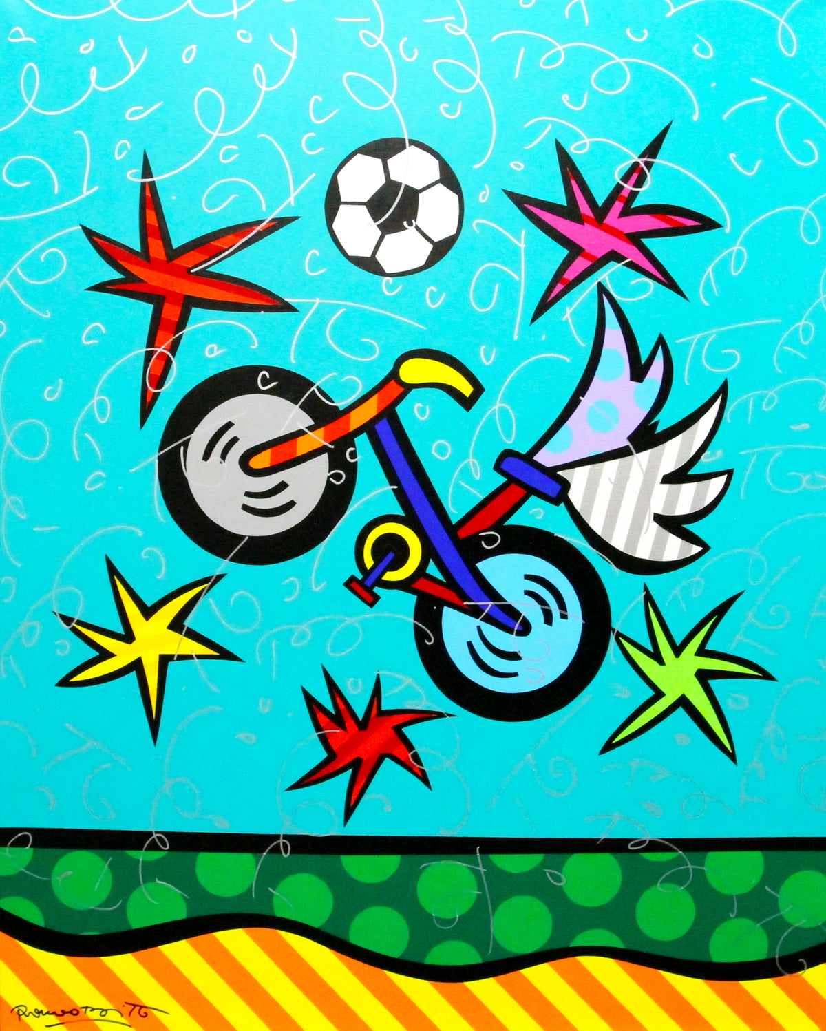 PELE'S BICYCLE -  Original Painting