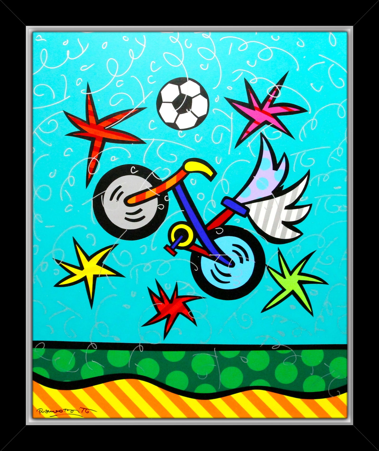 PELE'S BICYCLE -  Original Painting